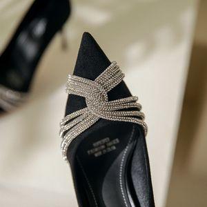 Black Rhinestone Heels slider icon 3