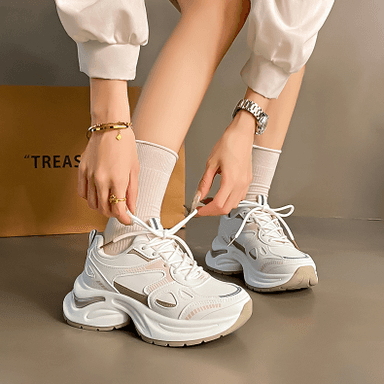 Thick Soled Mesh Sneakers